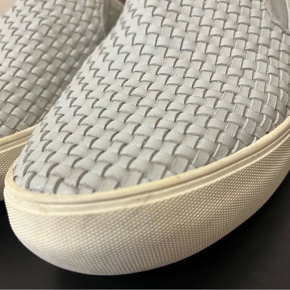 J Slides Justine Basket Weave Leather Slip On Sneakers - Picture 7 of 13